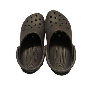 Crocs Unisex Dark Slip-On Perforated Flat Casual Clogs Size 6(M) 8(W)